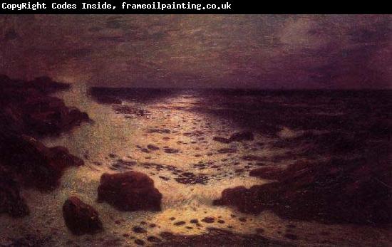unknow artist Moonlight on the Sea and the Rocks